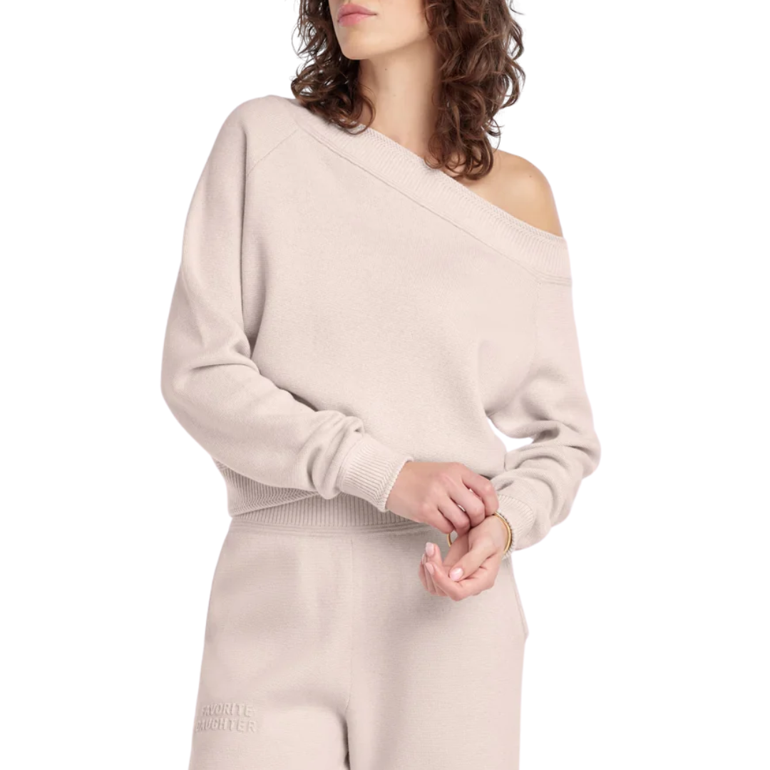 The Fatigue Sisters Off Shoulder in Blush Pink