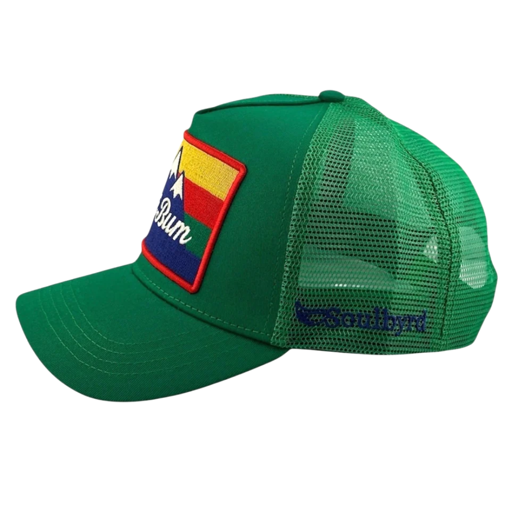 Ski Bum Trucker Hat in Green