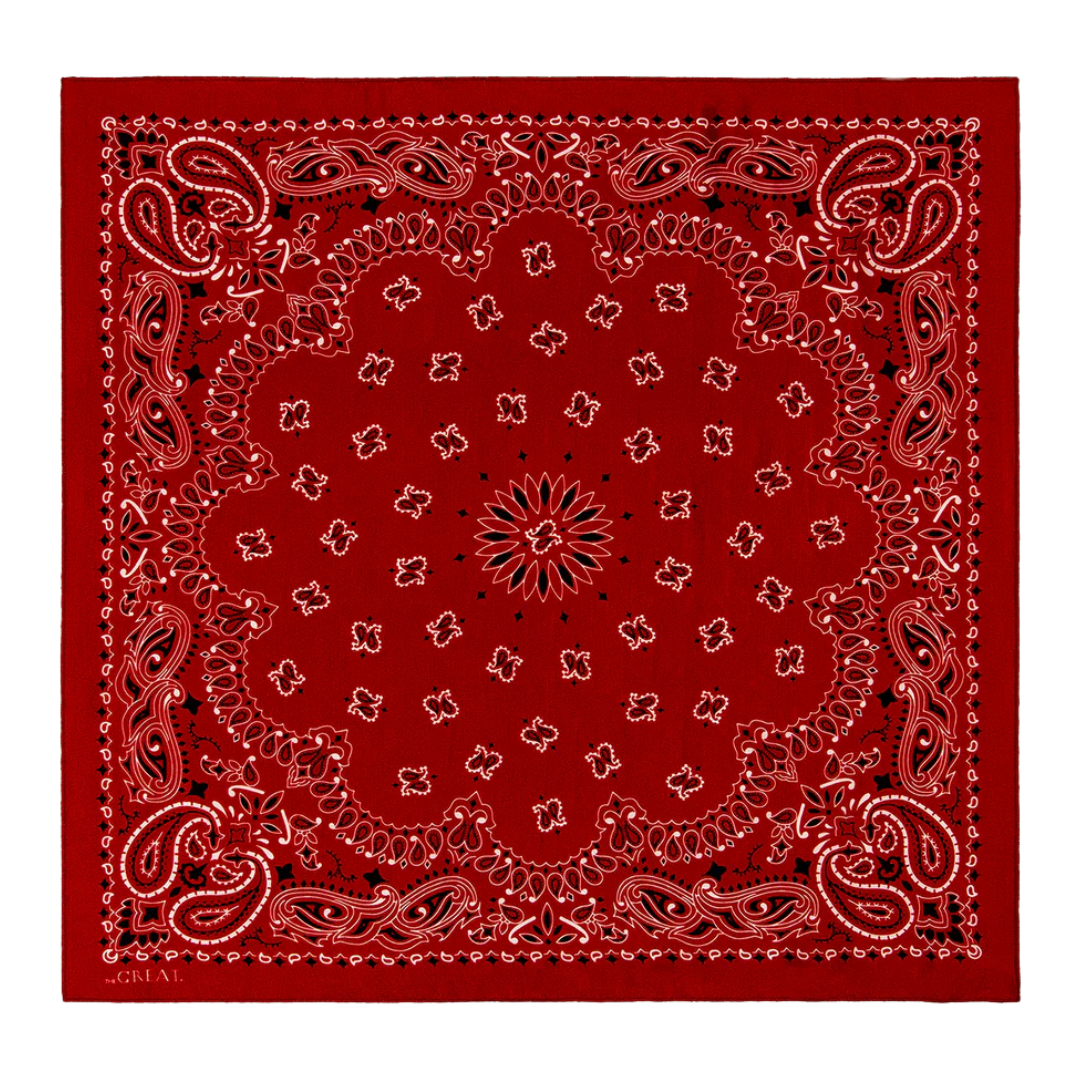Silk Bandana in True Red