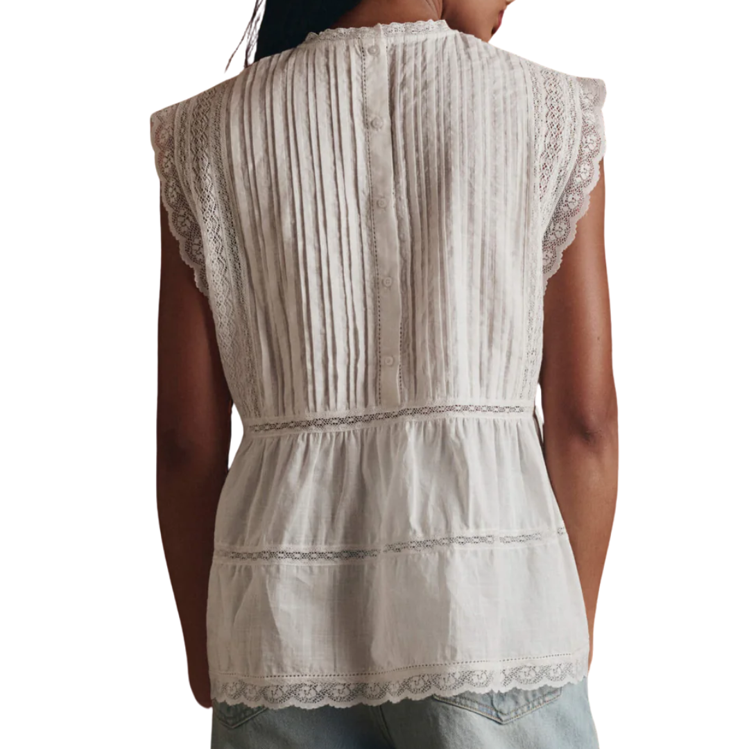 The Sonnet Top in True White