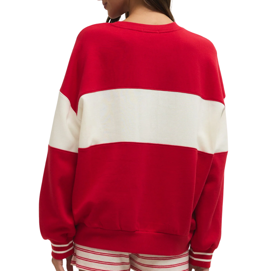 Oversized Love Sweatshirt in Kiss Me Red