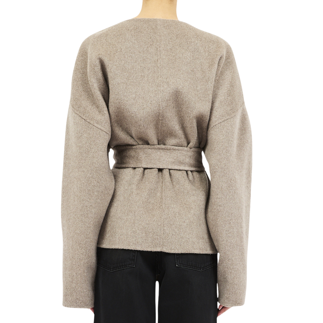 Sasha Wool Coat in Dove Melange