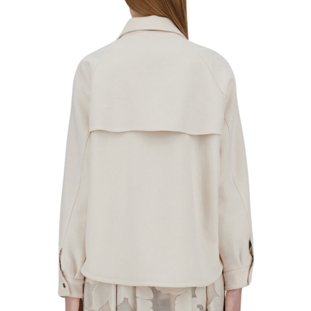 Last Cold Wool Shacket in Cream