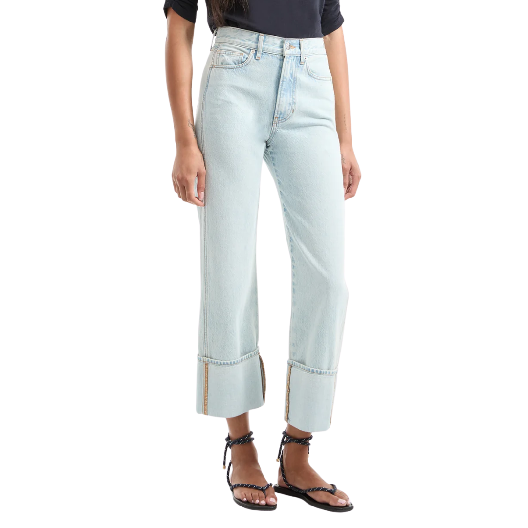 Dylan Straight-Leg Jean in Pale Stone