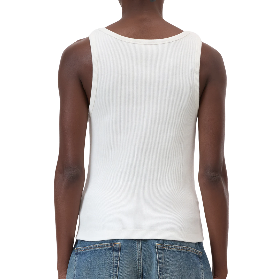 Cotton Tank Top in Ivory