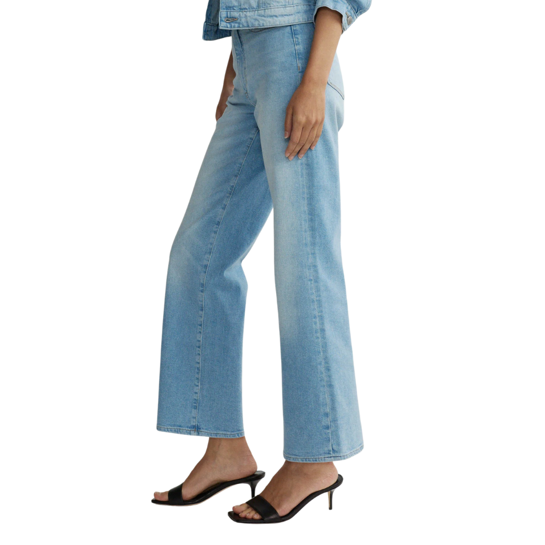 Karmine Refined Wide Leg High Rise 28" Jeans in Summer Day