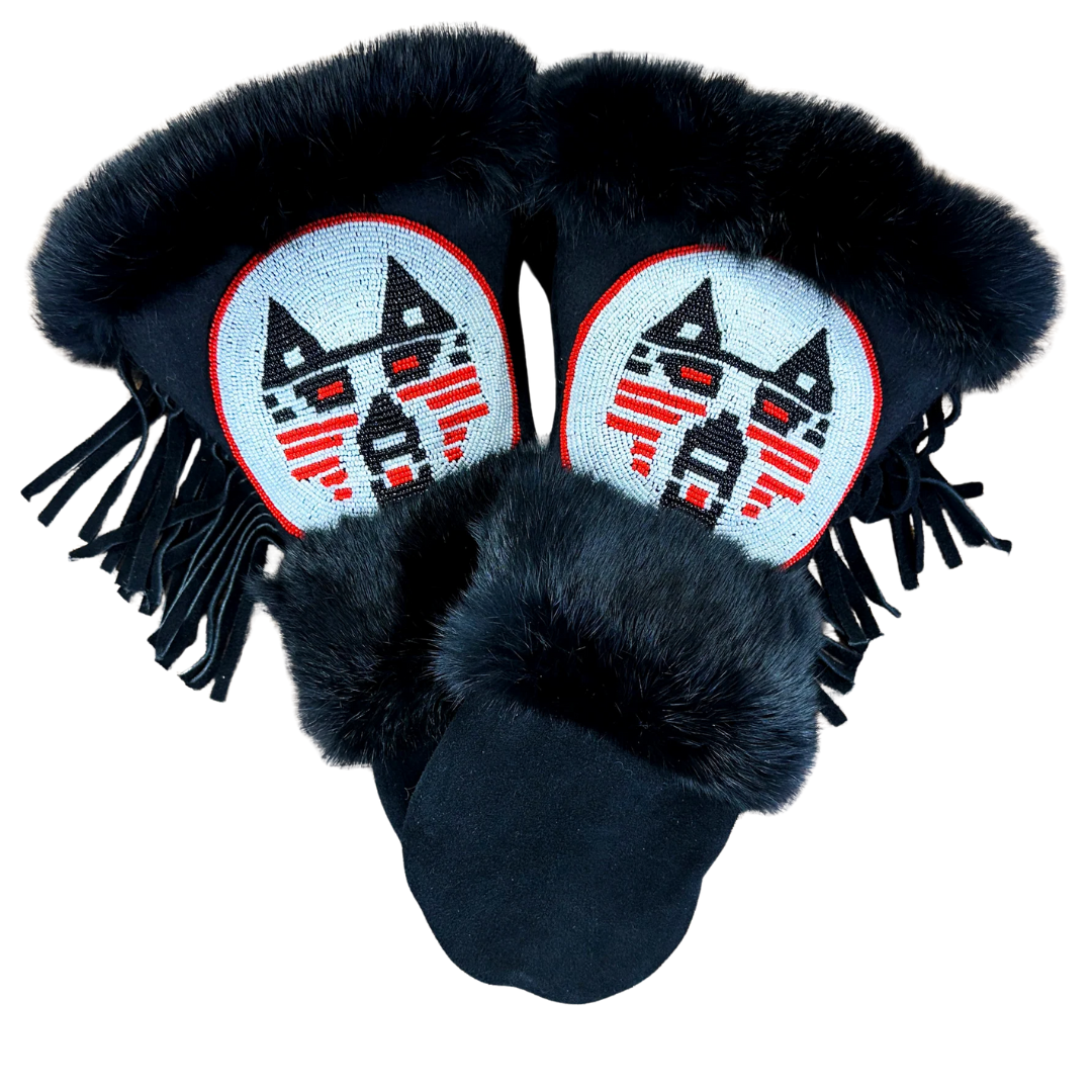 Soldierwolf Mittens in Black