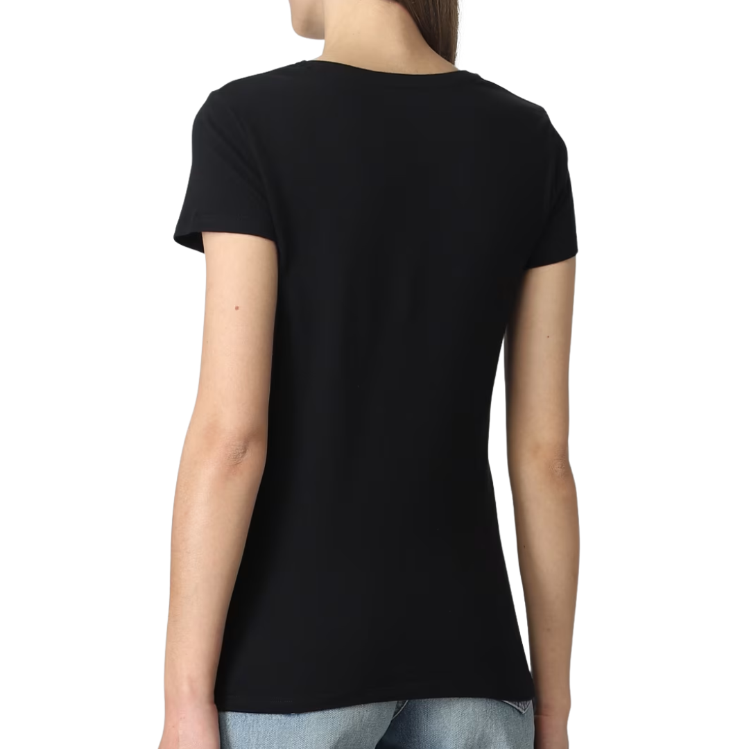 Deluxe Cotton Short Sleeve Crewneck in Noir