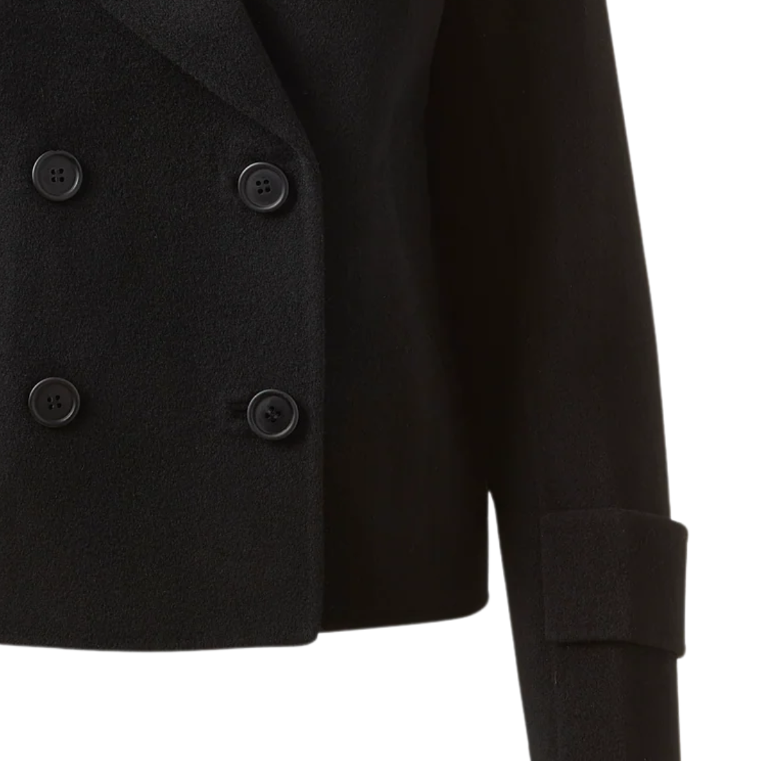 Short Trench Coat in Black