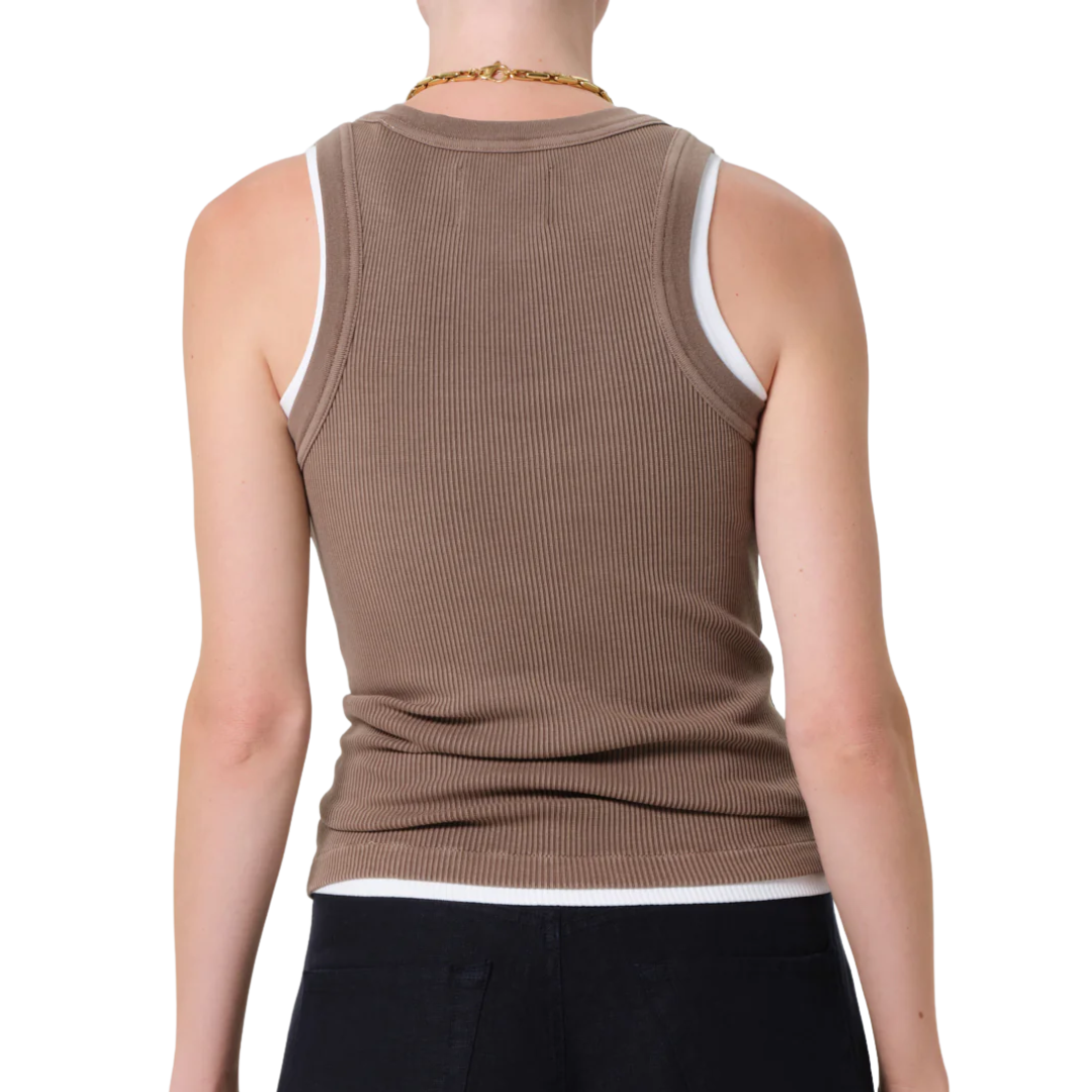 Isabel Rib Tank in Cocoa