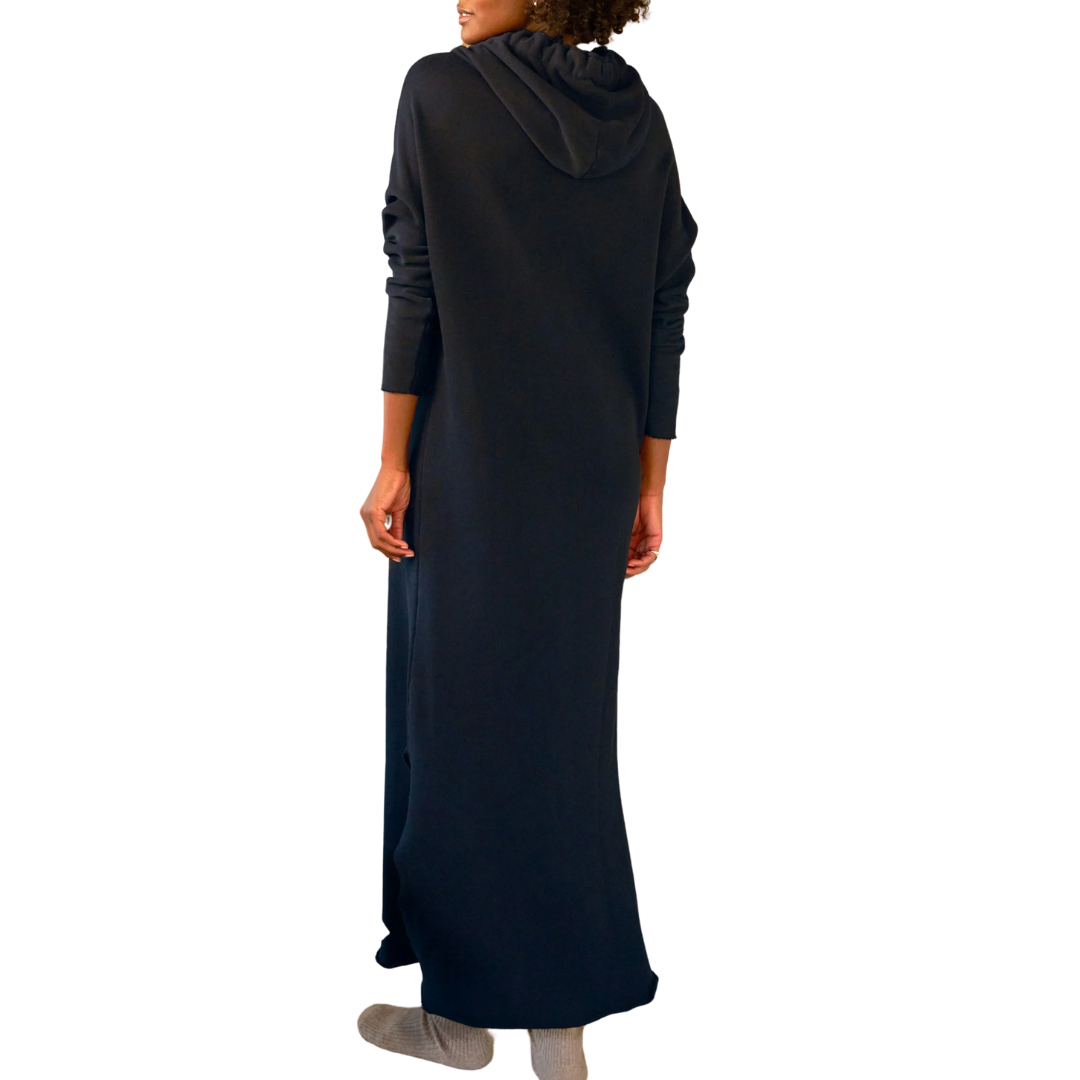 James Hooded Maxi Dress in British Royal Navy