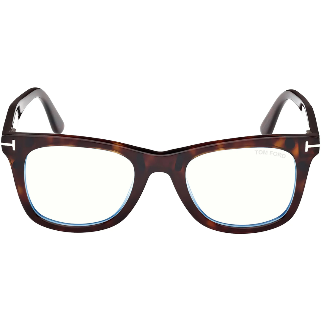Blue Block Square Clip On Sunglasses in Dark Havana Green Lens