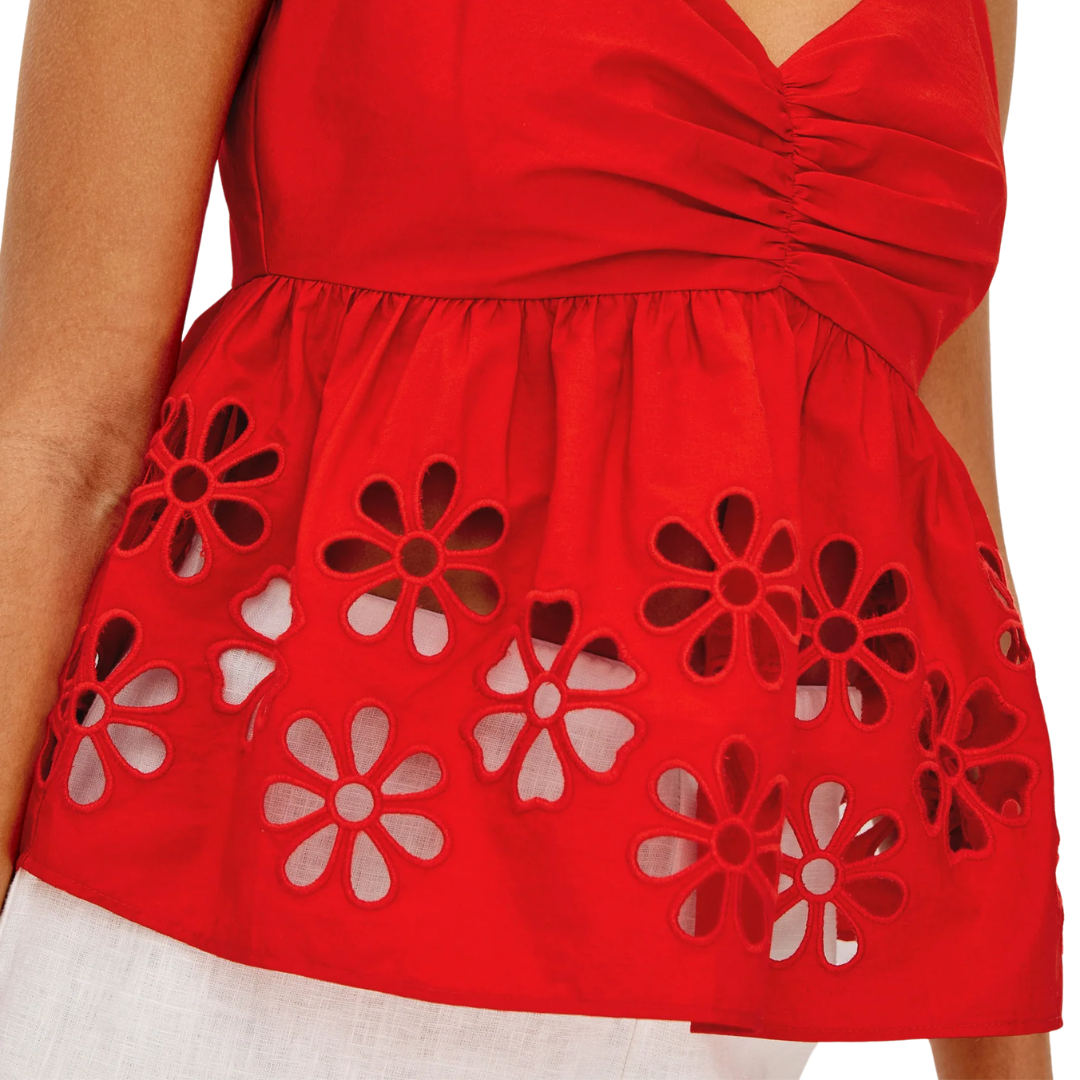 Meru Top in Scarlet