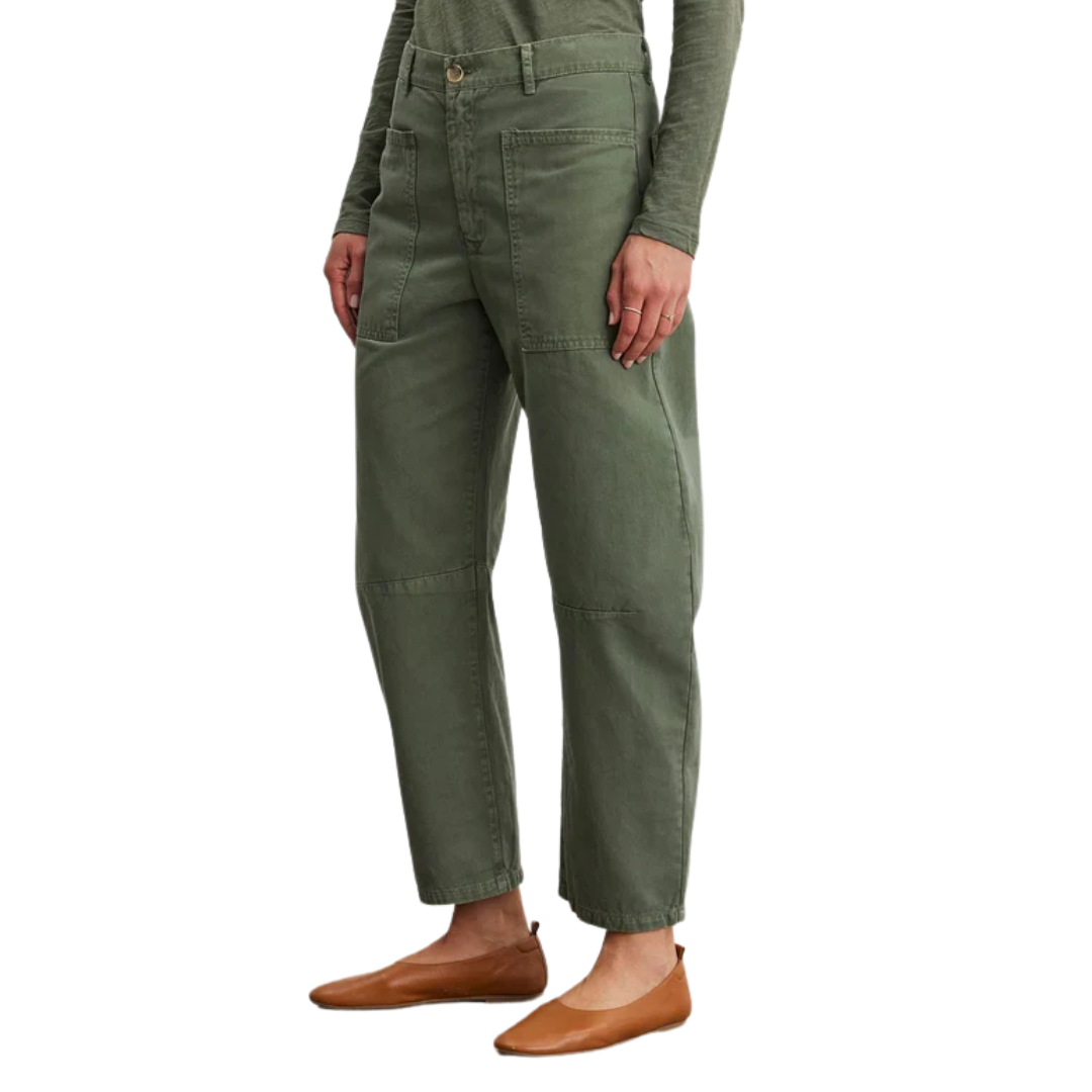 Brylie Sanded Twill Utility Pant in Rock