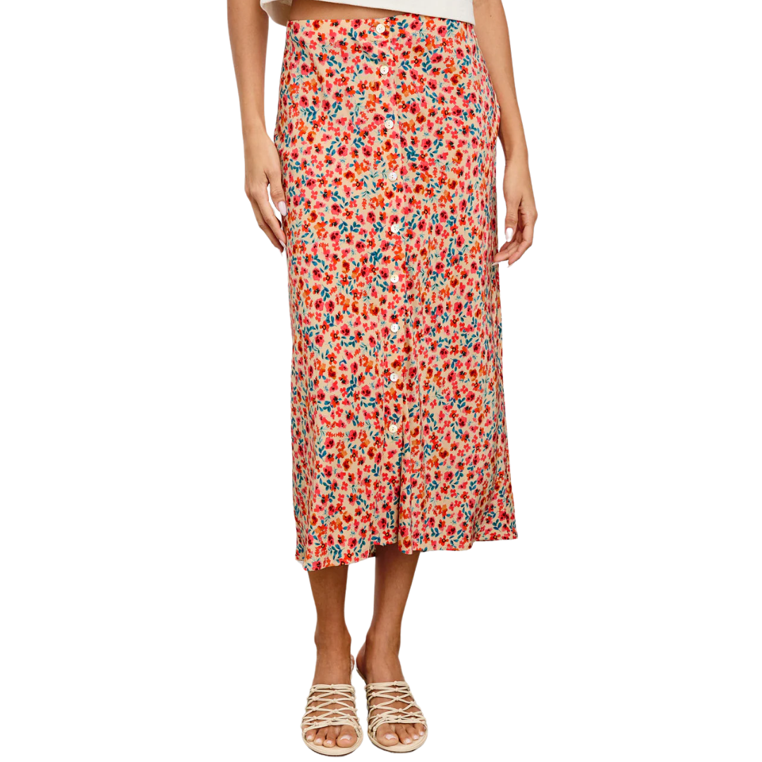 Rosetta Skirt in Red Posy