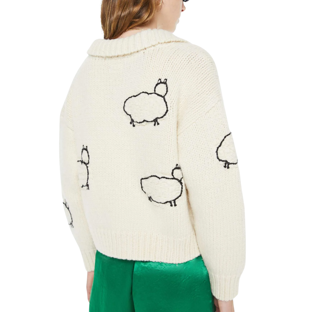 The Crop Raquette Cardigan in Wool Plus The Gang
