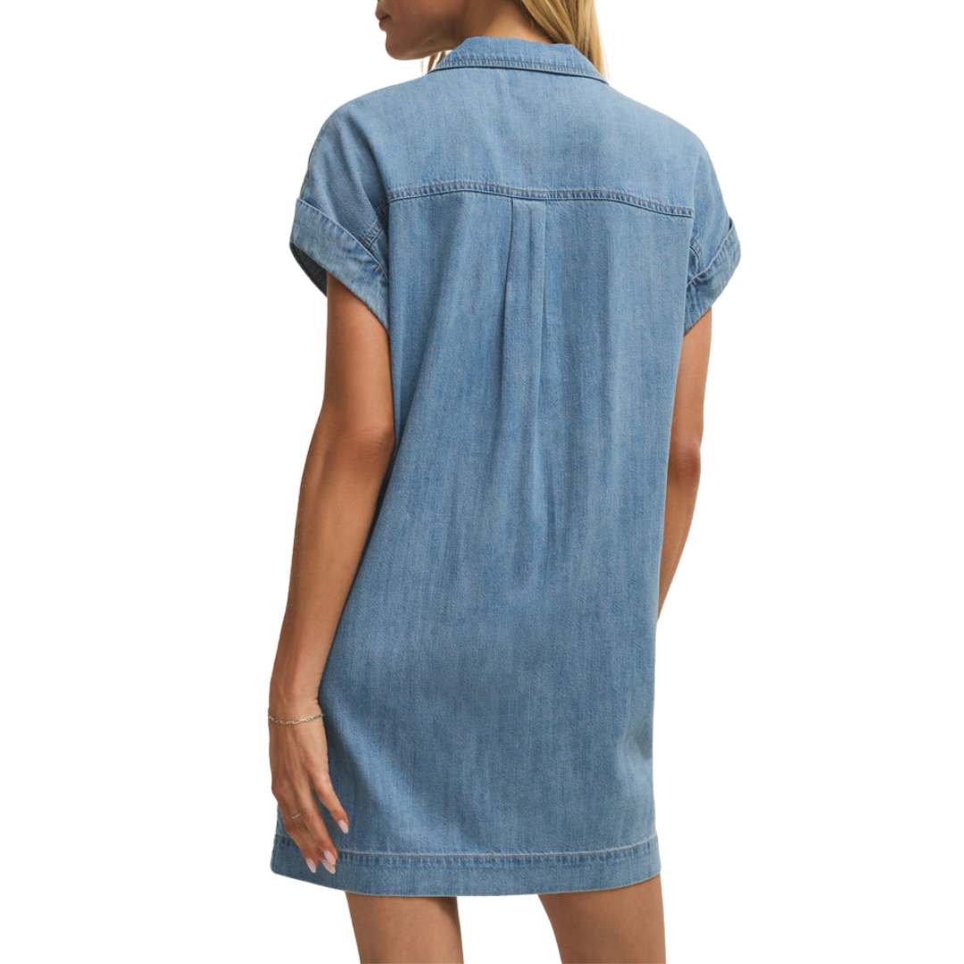 Napa Denim Mini Dress in Shoreline