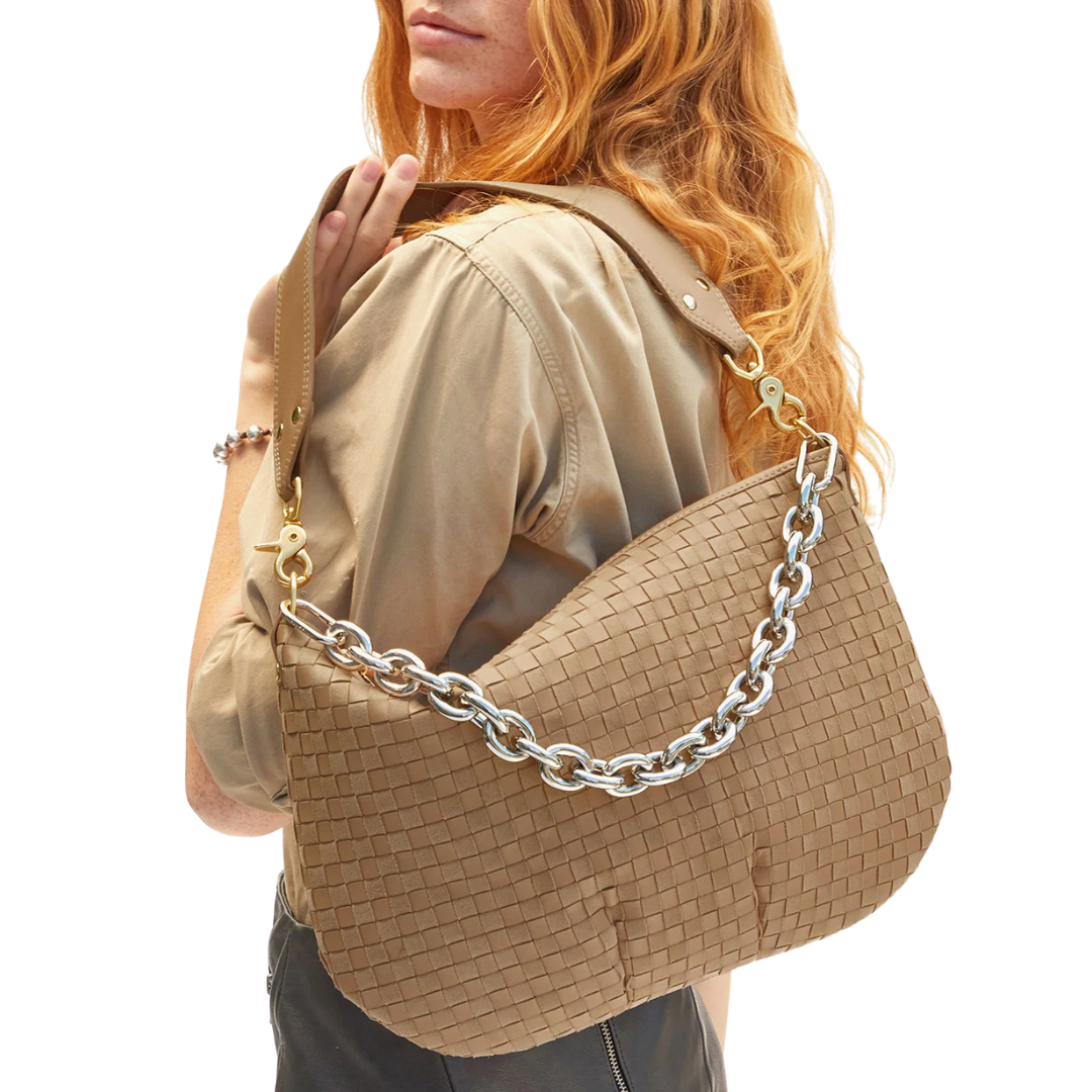 Moyen Messenger in Clay Woven Checker