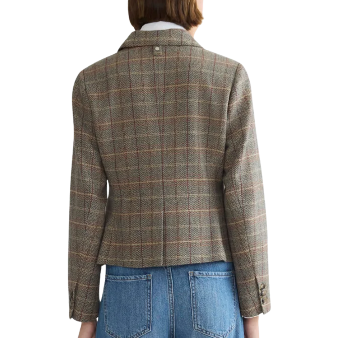 Desmond Blazer in Picante/Camel Tweed