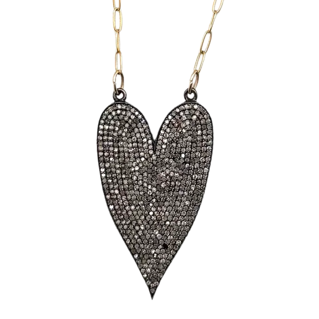 Diamond Heart Necklace Small in Gold