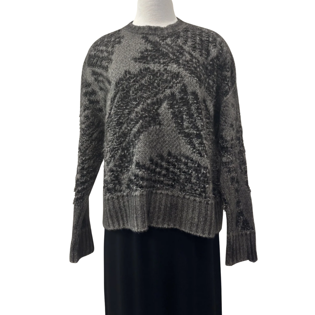 Hand Painted Jacquard Sweater in Carruba