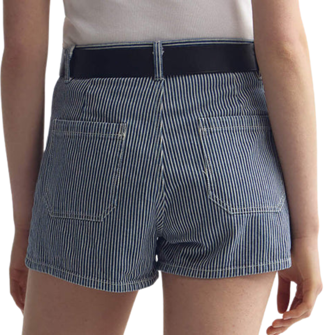 Harley Striped Short in Indigo Stripe Rinse