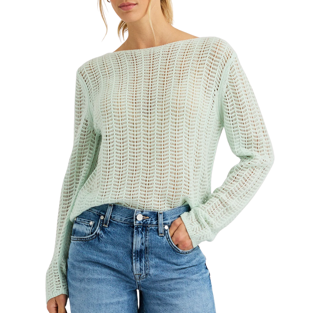 Soleil Cashmere Pullover in Bermuda