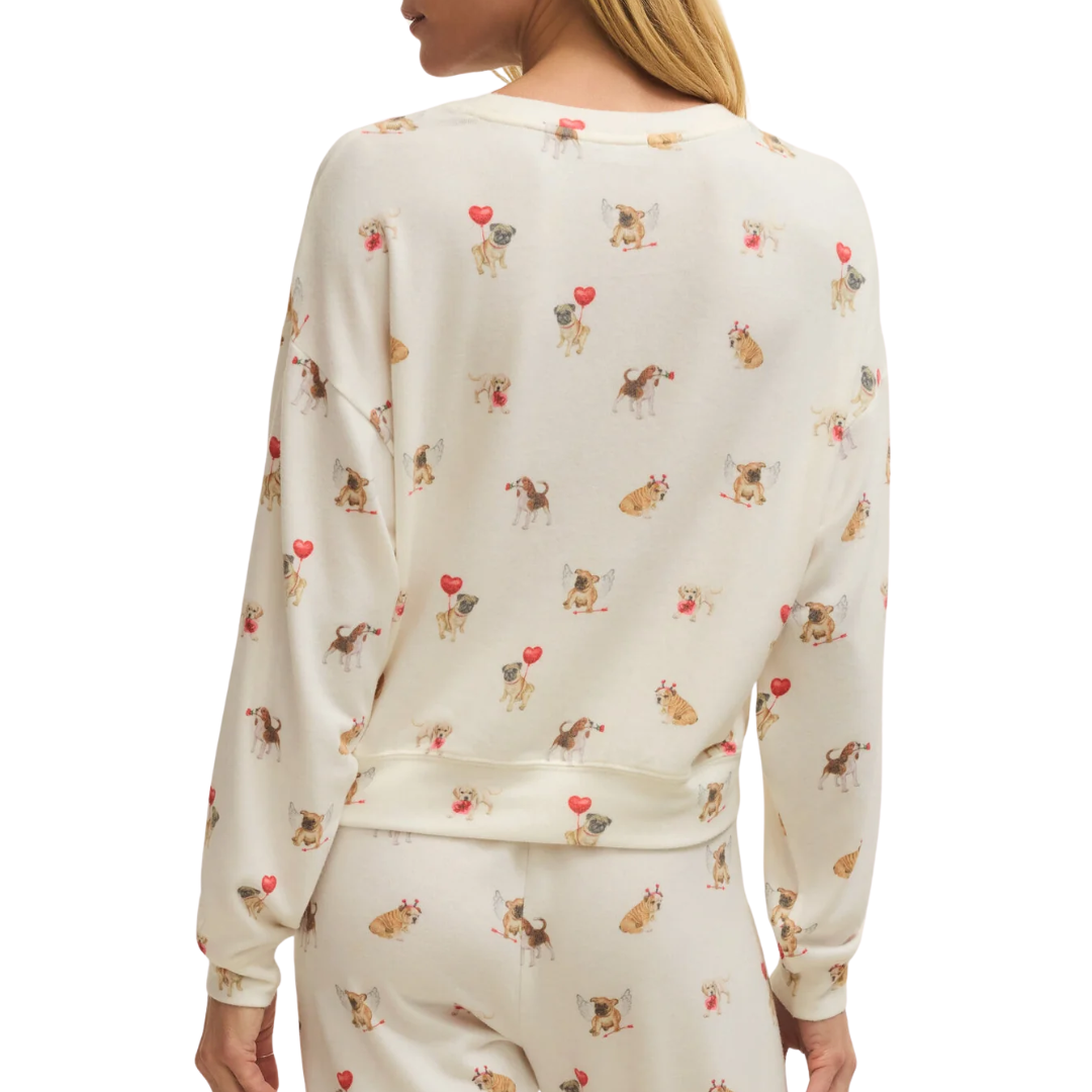 Bisous Love Pup Top in Vanilla Ice