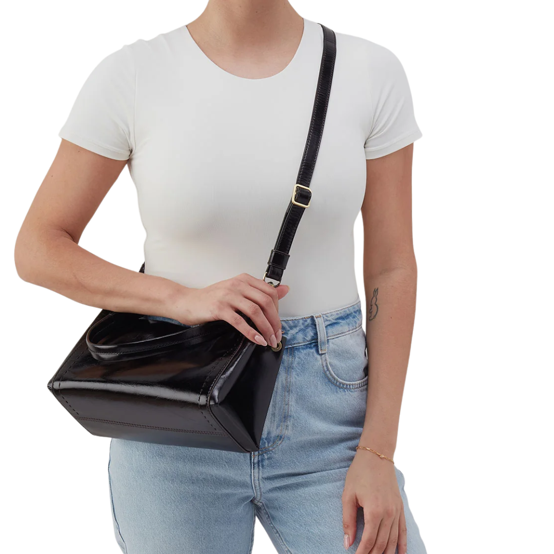 Seneca Shoulder Crossbody in Black