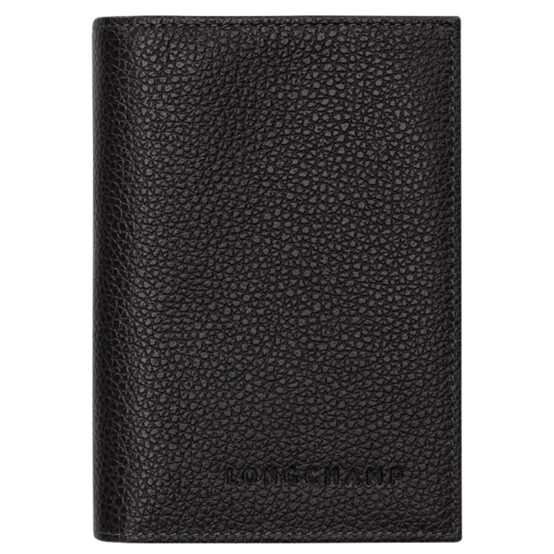 Le Foulonné Passport Cover in Black