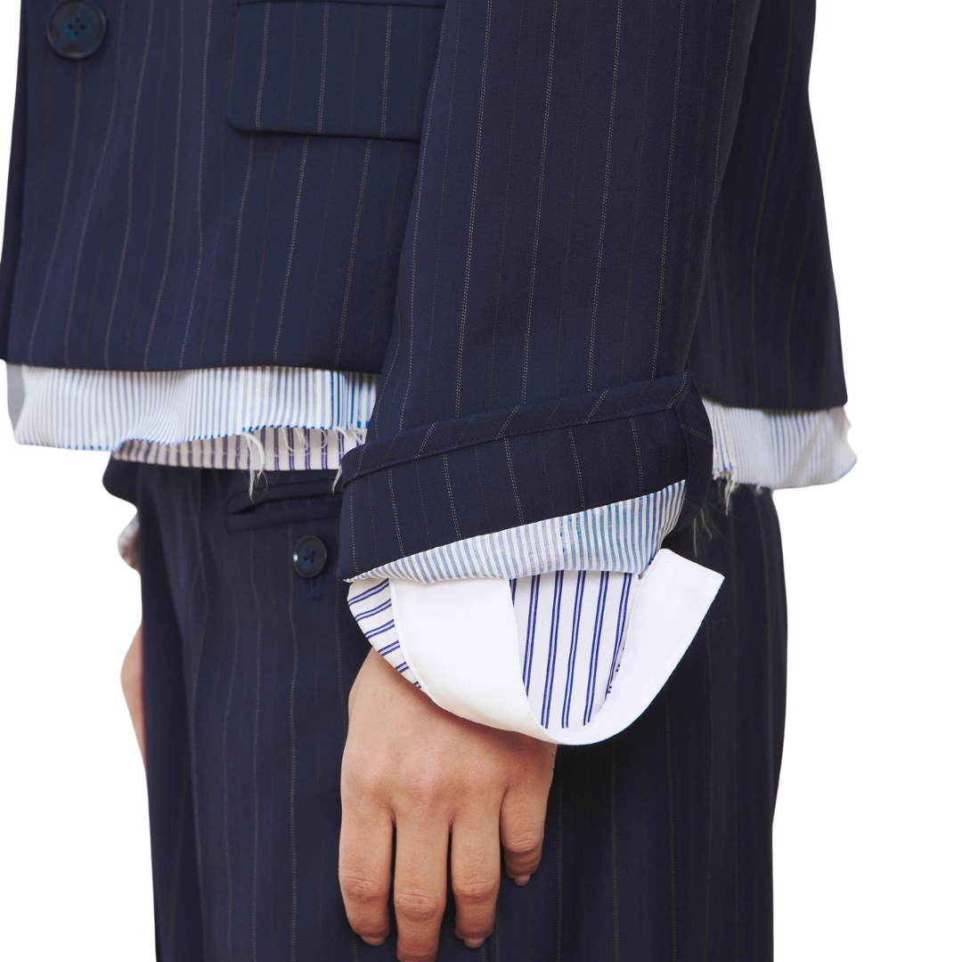 The Hutton Blazer in Blue Stripe