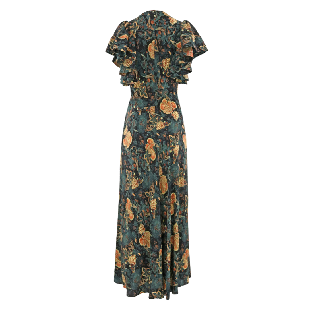Mariam Bias Cut Dress in Nuit