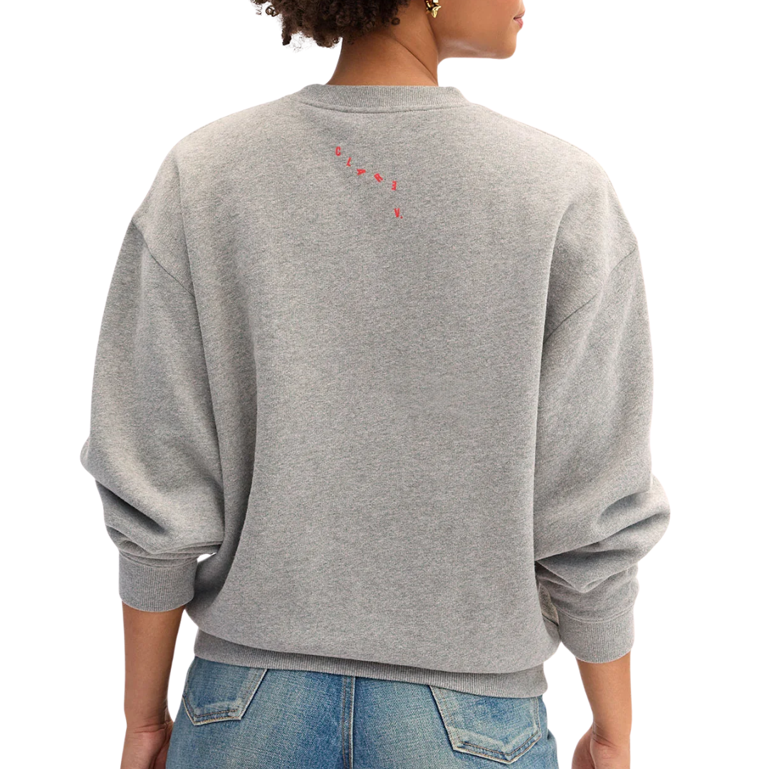 Oversized Sweatshirt in Grey Melange Grand Block Ciao