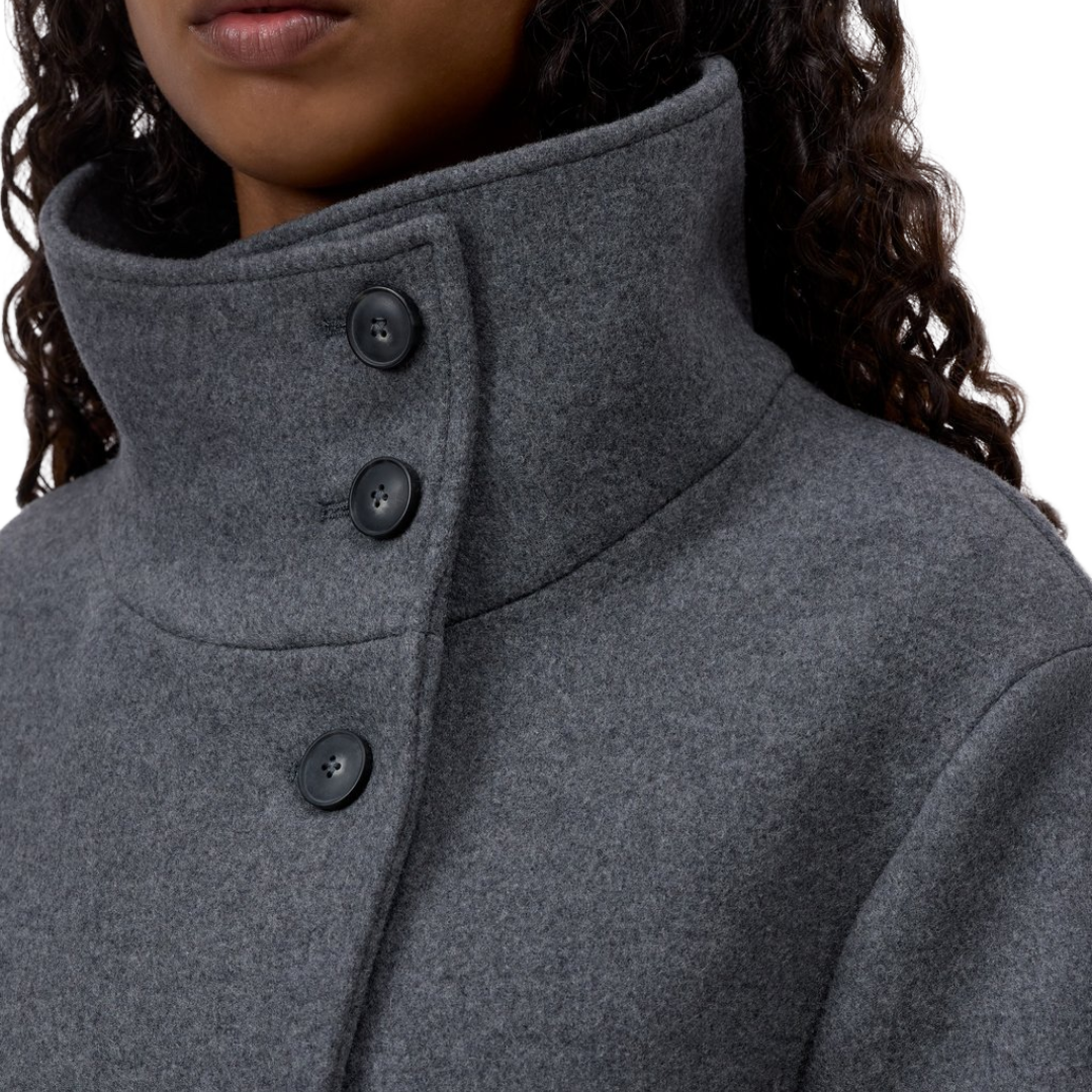 Wool Jacket in Dark Grey Melange