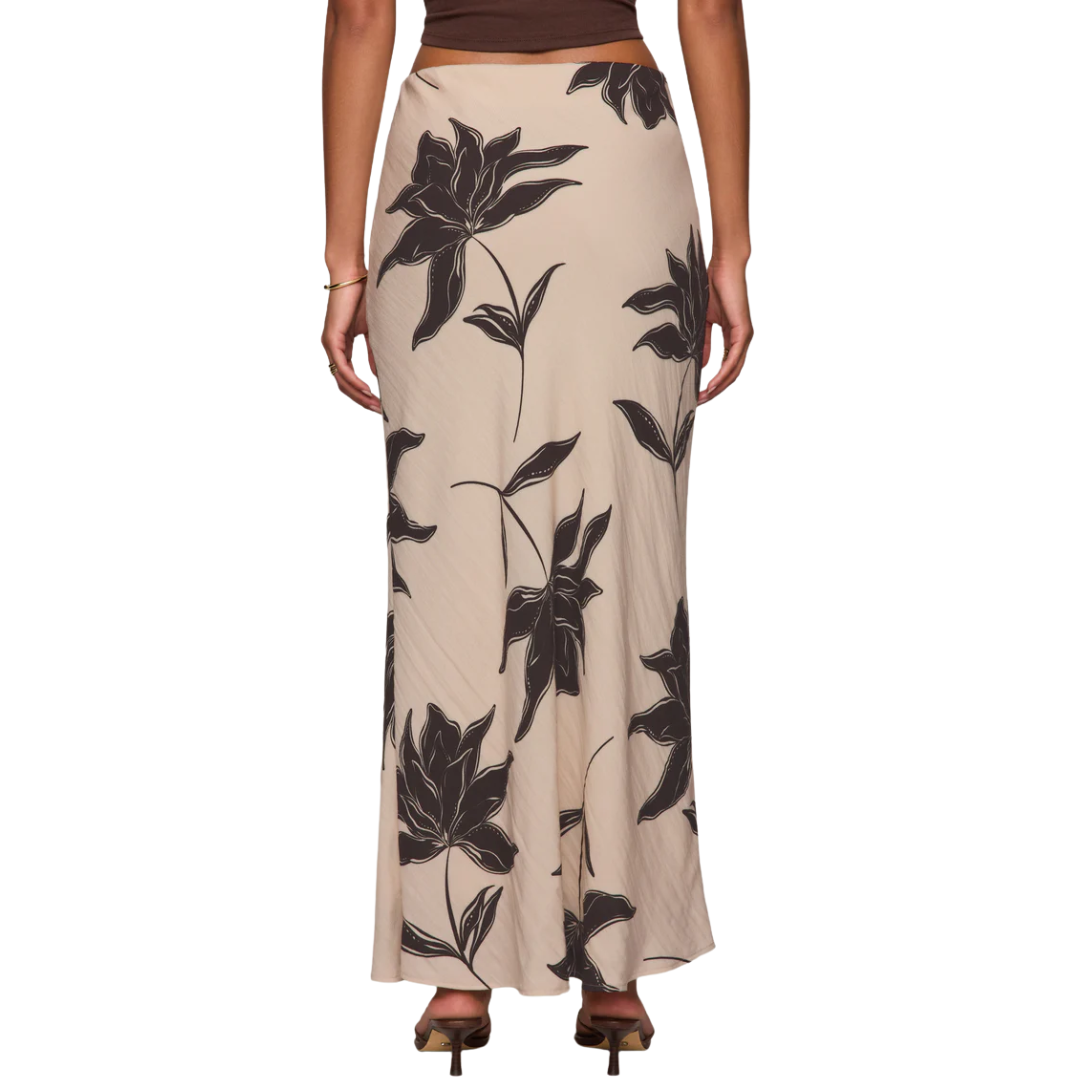 Europa Clem Midi Skirt in Soft Ecru