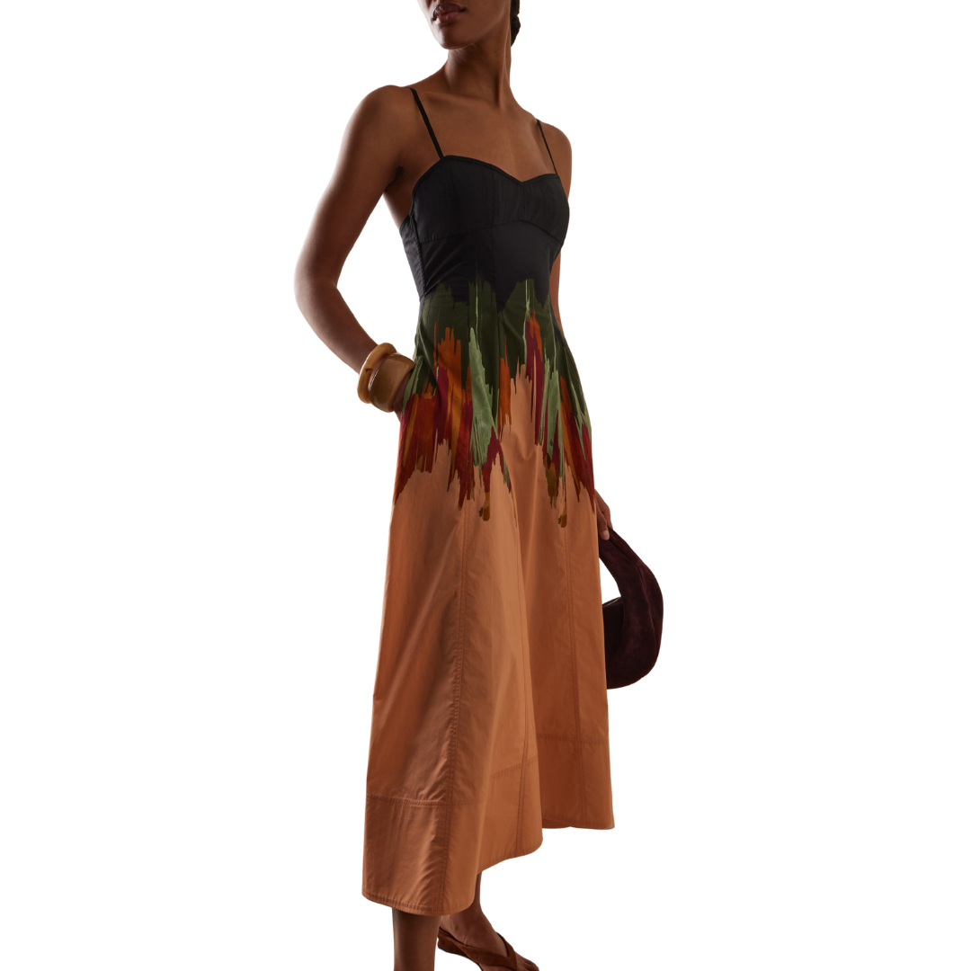 Fiora Cami Cotton Dress in Agate