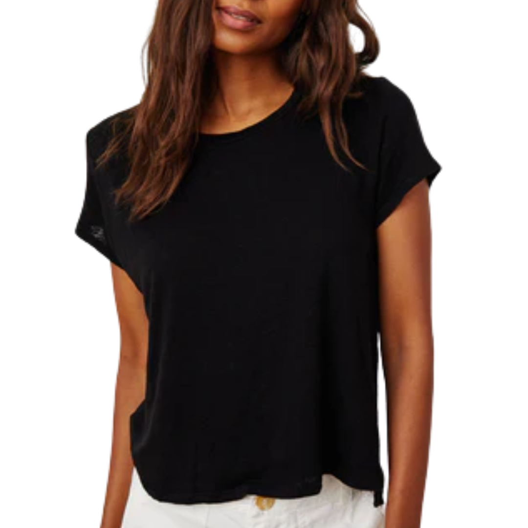 Casey Crew Neck Tee in Black
