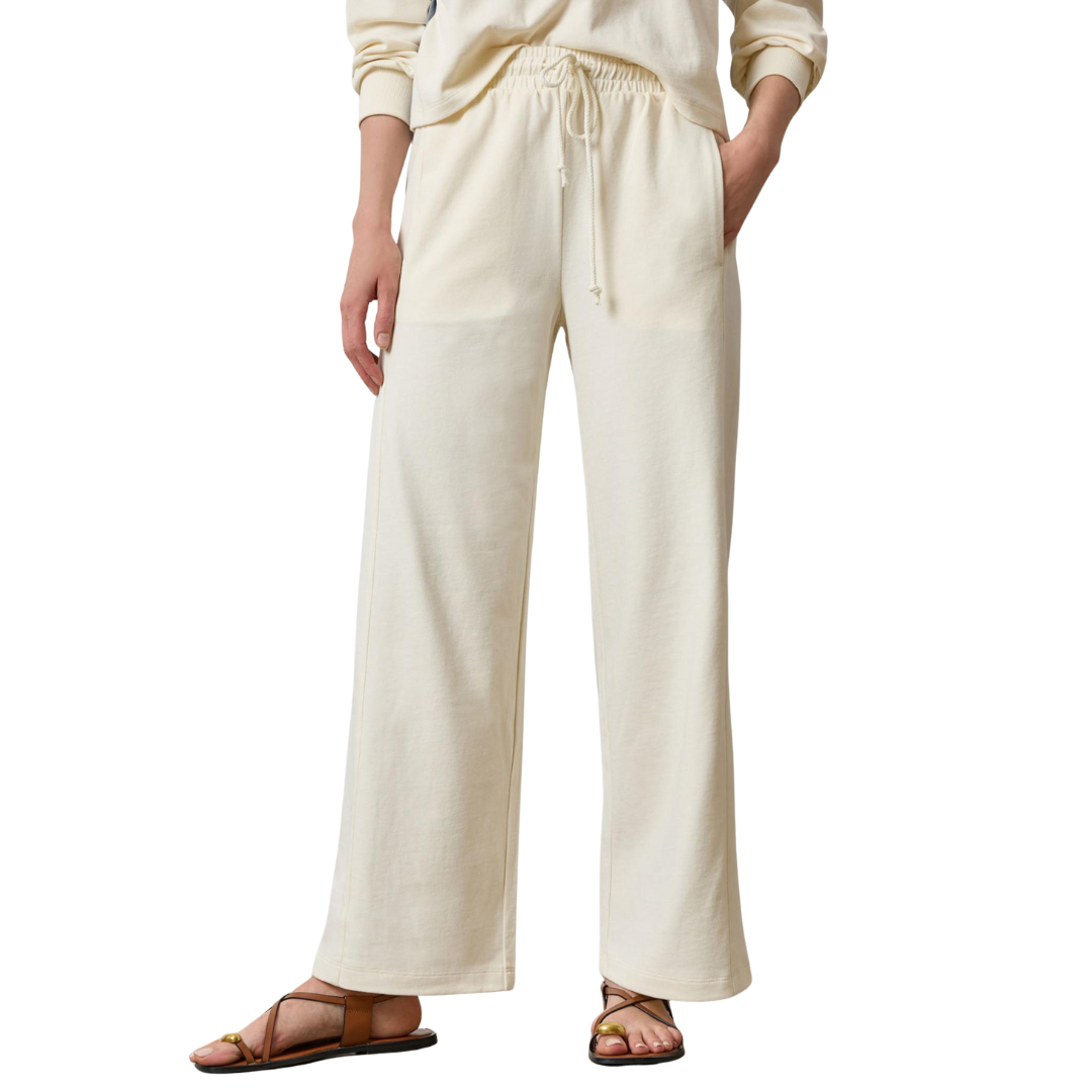 Drawcord Wide Leg Pant in Magnolia