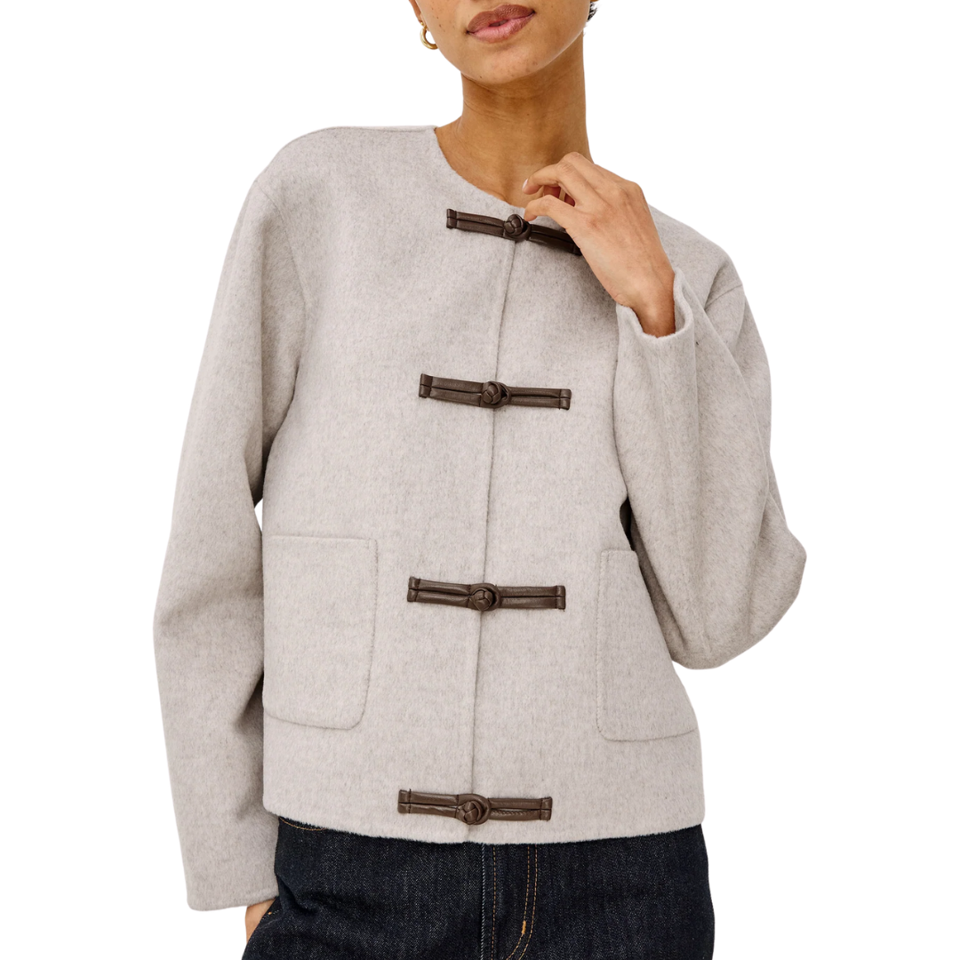Deidre Jacket in Heather Oat