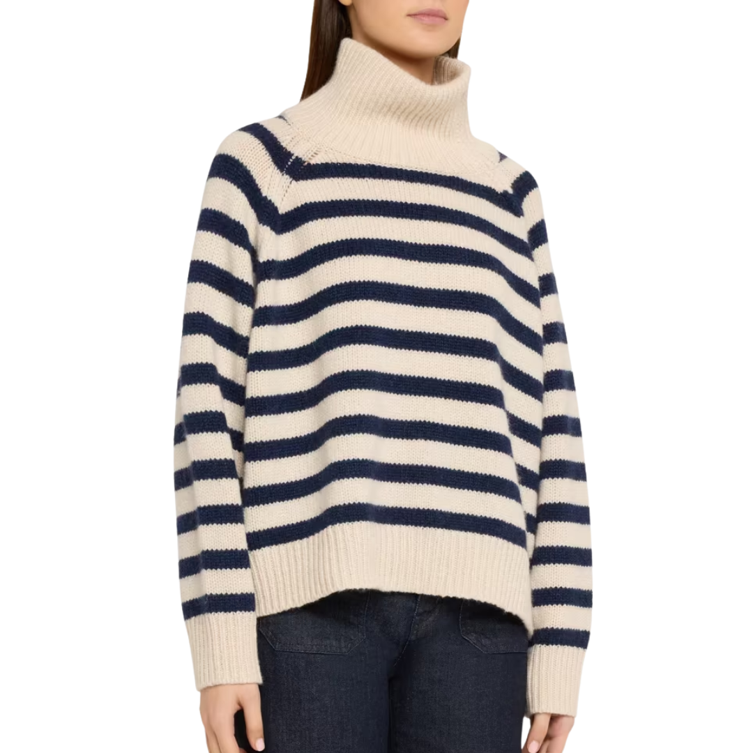 Raelyn Sweater in Ivory/Marine Stripe