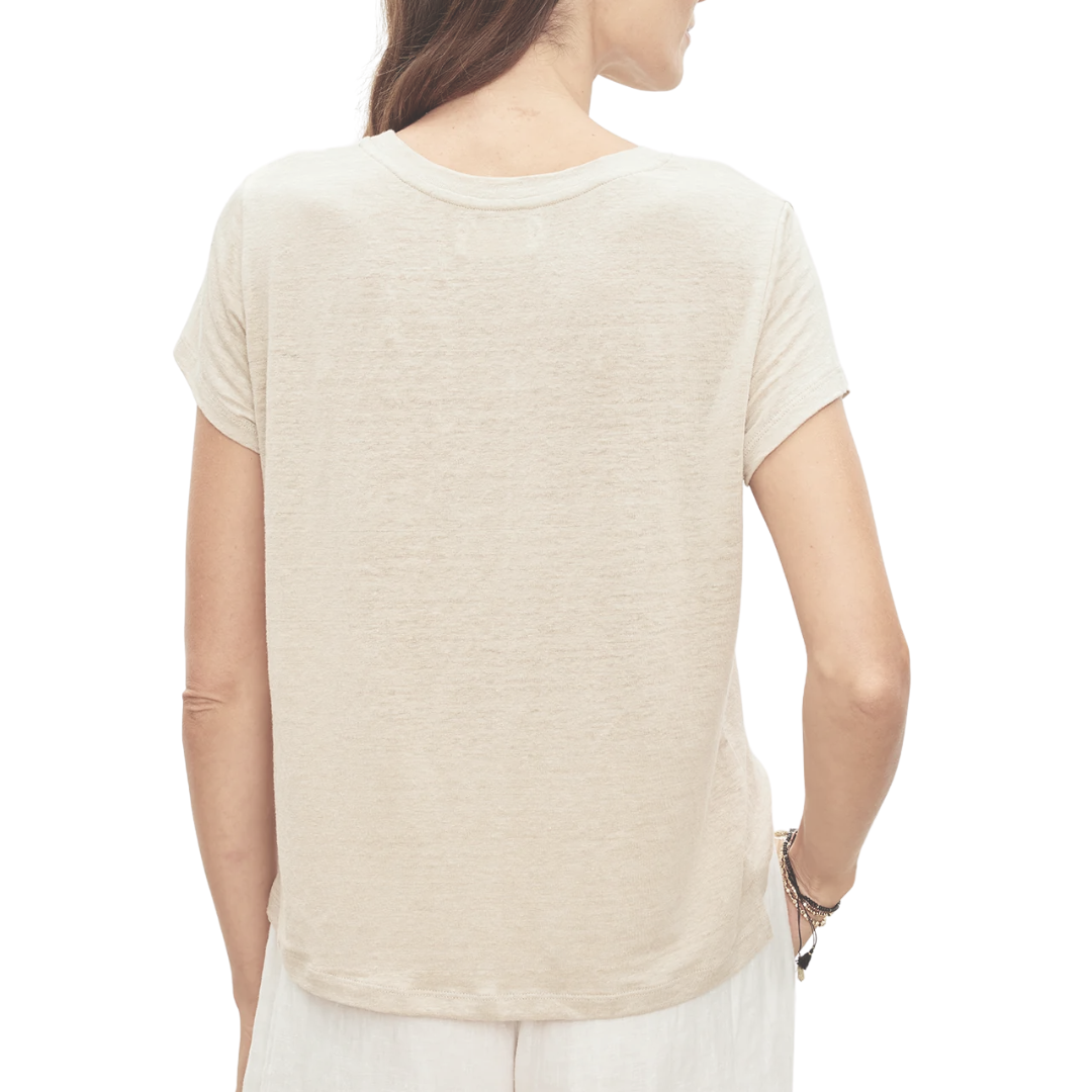 Casey Crew Neck Tee in Chalk