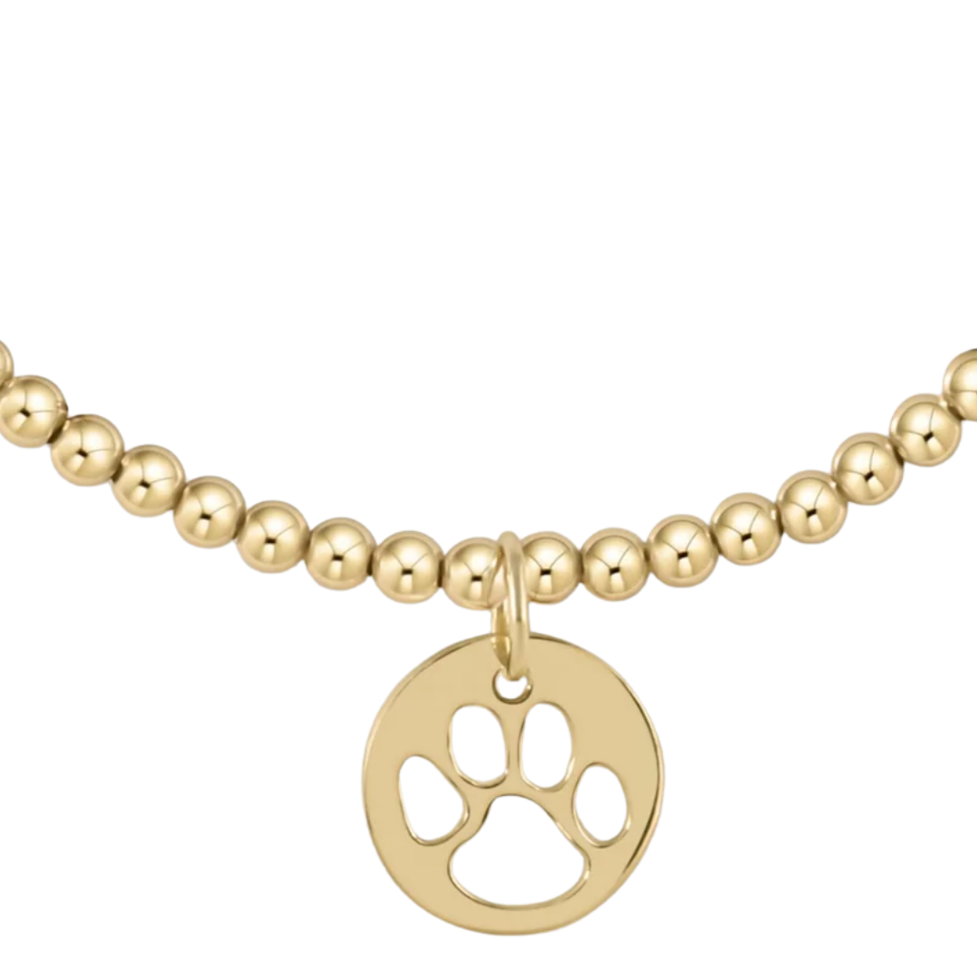Egirl Classic Gold 3MM Paw Print Bracelet