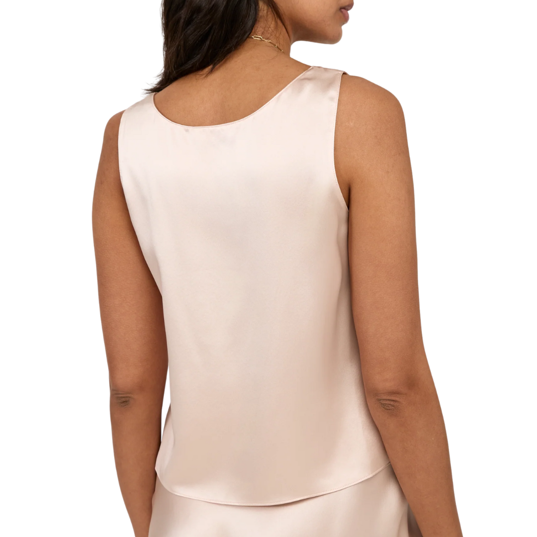 Fynn Silk Tank Top in Lunar