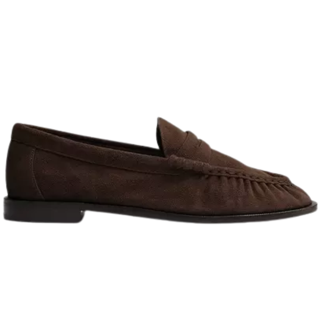 Lexi Suede Loafer in Dark Chocolate Suede