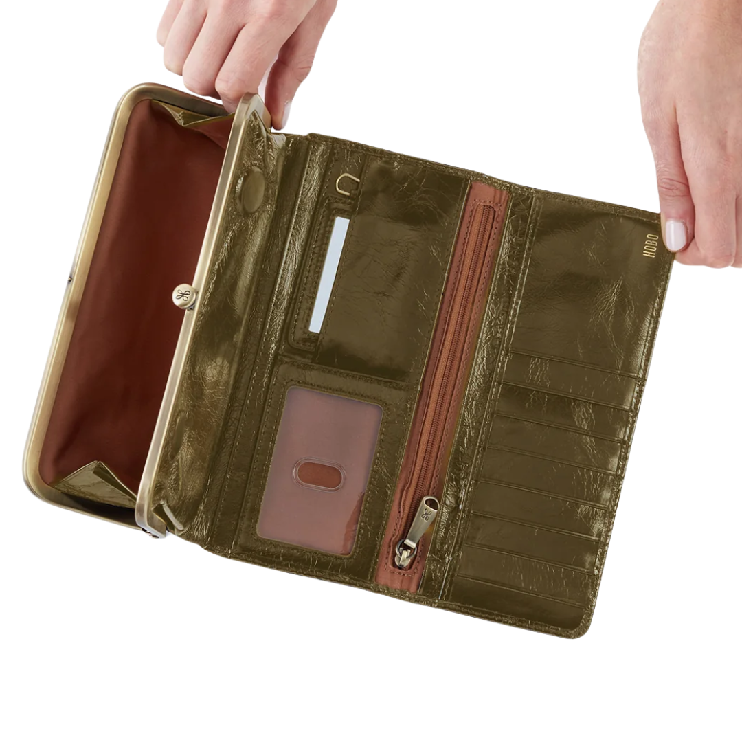 Rachel Continental Wallet in Olive Veil