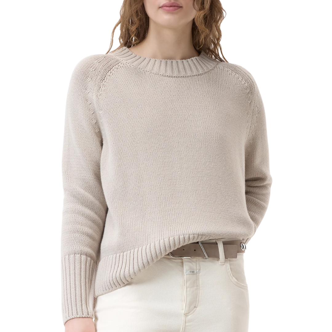Knitted Jumper in Soft Beige