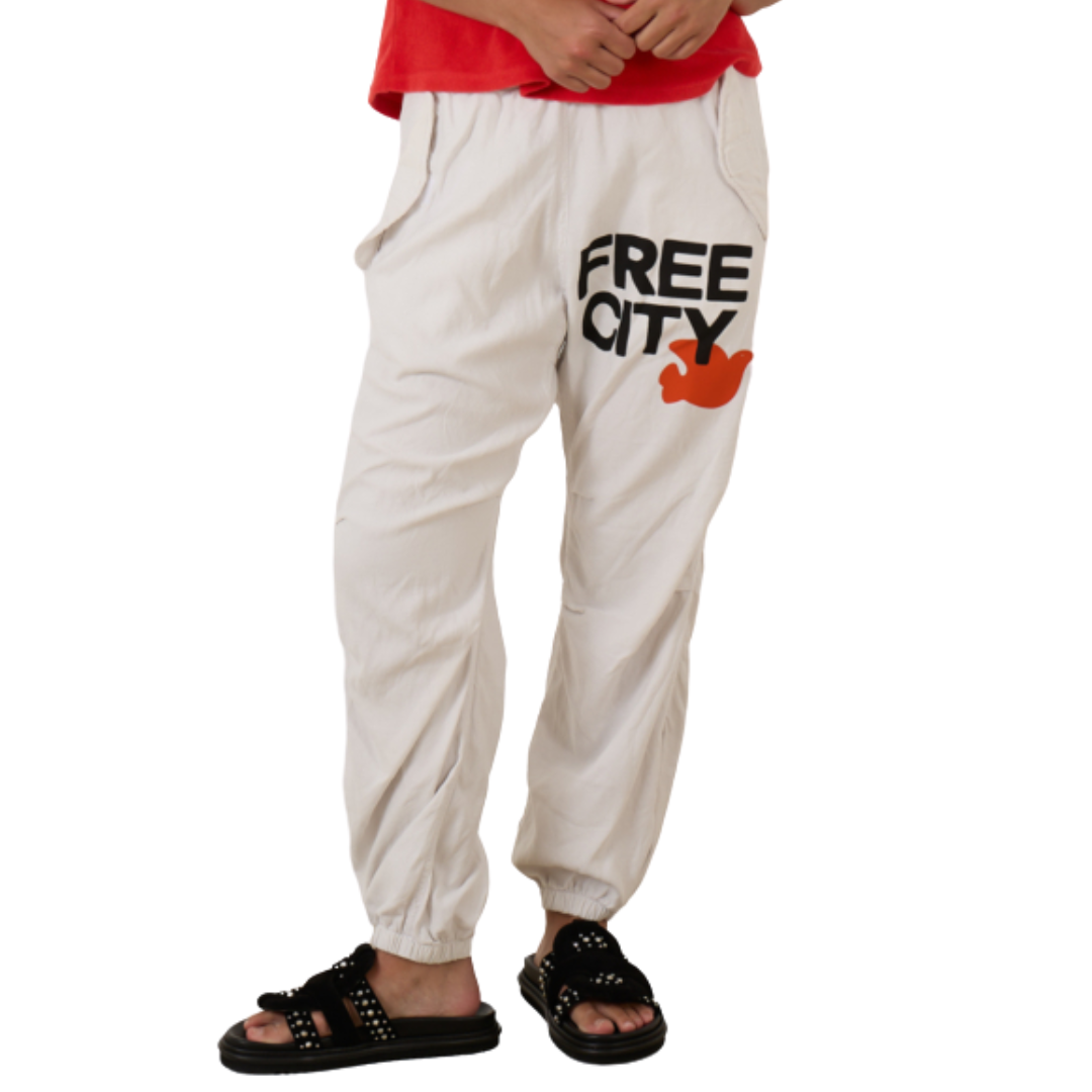 Flap/Snap Matte/Satin Airjump Pant in Laundry White