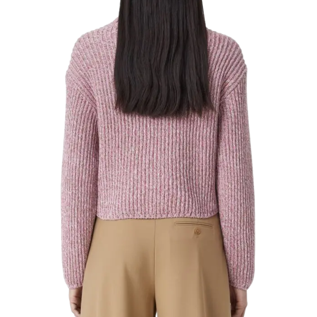 Pure Organic Cotton Crew Neck in Pink Lillies