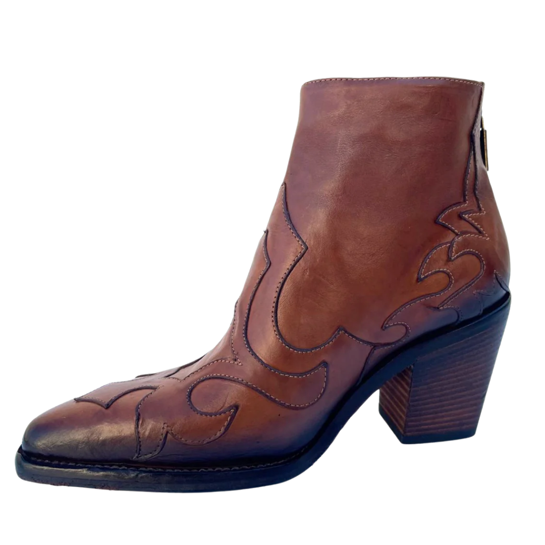 Josie Ankle Boot in Cognac
