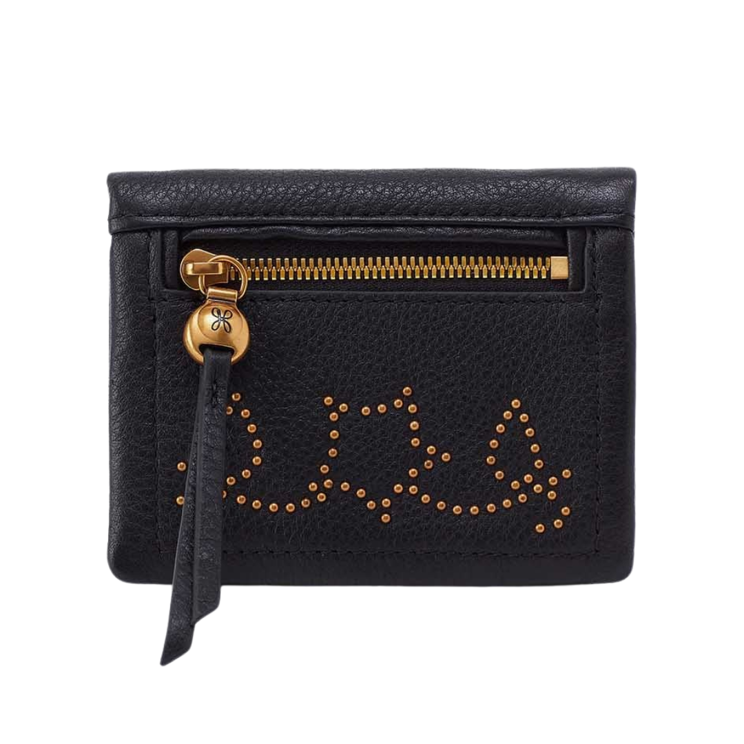 Lumen Mini Wallet in Black With Studs